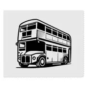 2 x 'Double Decker Bus' Microfibre Lens / Glasses Cleaning Cloths (LC00027845)