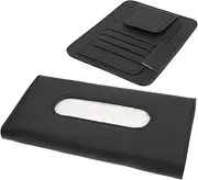 Zerodeko 1Set Car Tissue Holder Leather Visor Napkin Holder with Eyeglasses Clip Card Slot and Change Holder for Easy Organization Your Vehicle