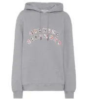 OPENING CEREMONY 158240 Women's Sorority Logo Patch Sweatshirt Gray Sz. Medium