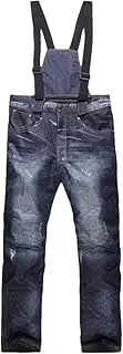 [HEYDHSDC] Men Adult Warm Snow Pants Outdoor Ski Snowboard Skate Bibs Adult Jeans Snow Pants