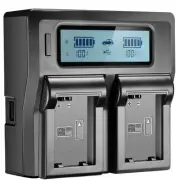FW50 LCD Dual Channel Charger For Sony A5100 A6300 A7R A7R2 A7 A7S A7II NEX5