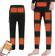 [IMYOGI] Cozy Heating Underwears for Men, 3 Heating Level APP Control Women Electric Thermal Base Layer for Hunting, Skiing, Moto