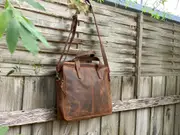 Handmade Full Grain Rustic Leather Messenger Bag Leather Laptop Bag Men Briefcase Satchel Handbag Crossbody Bag Best Men Gift