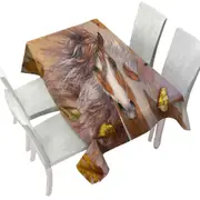 Shanti Autumn Leaves Horse Tablecloth