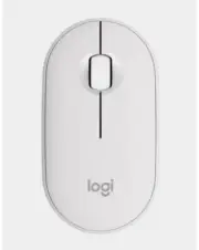 Logitech Pebble M350S Wireless Optical Mouse White Graphite 1000 dpi Bluetooth