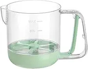 Egg Stir Cup - Semi Automatic Whisk Mixer | Cream Stirring Cup with Scale | Hand-Pressed Cream Beating Cup | Multifunctional Hand Push Mixer for Family Baking & Party Prep