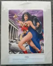 Signed Mike Mayhew Wonder Woman Print 11X14 On Cardstock Clampett Studios