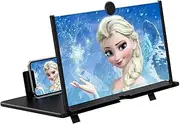 18" Screen Magnifier for Cell Phone - 3D HD Magnifying Enlarger Projector for Movies, Videos and Gaming - Foldable Phone Stand Holder With Amplifier - Compatible With All Smartphones