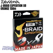 Daiwa J-Braid Expedition X8 Orange 150m BRAND NEW