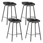 Artiss Set of 4 Metal Bar Stools - Black New