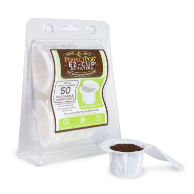 Perfect Pod EZ-Cup Biodegradable Disposable Paper Filter Cups for Mueller Ultima
