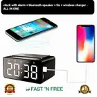 Bluetooth Speaker Wireless Mobile Charger Station LED Digital Alarm Clock FM USB