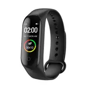 Smart M4 Wristbands Men Women Waterproof Sports Bracelet Phone Bluetooth Heart Rate Monitor Fitness watches For Android IOS -Black
