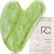Rena Chris Gua Sha Facial Tools,Natural XiuyanJade Gua Sha Stone for Face Massager,Jawline Sculpting and Puffiness Reducing, Skin Care Gift(Mint Green)