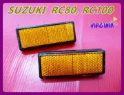 Fit Suzuki RC80 RC100 Front Fork Reflector Amber Set