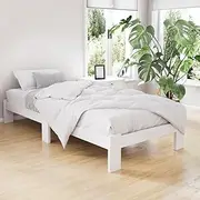 [Artiss] Single Bed Frame Platform Wooden Timber Frames Beds (Base Only) Bedroom Room Decor Home Furniture White for Kids, Toddler and Adult, Modern Design