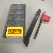 10pcs DCMT070204-SM ZM907 +1 x SDJCR0808H07 8X100mm External Turning Tool Holder