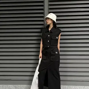 【King女王代購】Alexander Wang2023春夏新款設計感大口袋工裝馬甲套裝