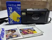 POLAROID Captiva 95 Instant Film NEW!! With Camera!! Expired Jan 98 10 Pics Each