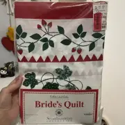 Fallani And Cohn Smithsonian Bride’s Quilt Red Floral 60”x84” Tablecloth