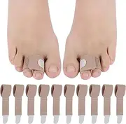 Hammer Toe Straightener, 10 Pcs Toe Corrector for Women Toe Splints for Crooked Toes Toe Bandages Protectors Toe Straighteners for Bent Toes