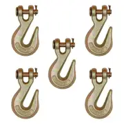 (5 pack) 5/16" Clevis Grab Hook Transport Tow Chain Flatbed Truck Trailer