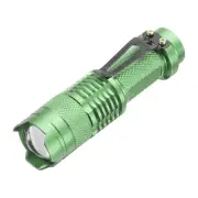 3 Mode Aluminum Scalable LED Flashlight White Light Battery Powered, Green