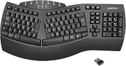 Perixx PERIBOARD-612 Wireless Ergonomic Split Keyboard with Dual Mode 2.4G and Bluetooth Features, Compatible with Windows 10 and Mac OS X System, Black, UK Layout