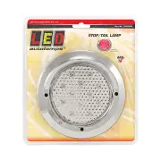 LED Autolamps Stop Tail Light Chrome Flange 12 LED Lamp Incl Grommet Blister