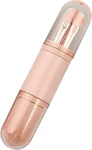 SAFIGLE Mini Makeup Brush Set Double Sided Retractable Eyeshadow Powder Brush for Travel Compact Skincare Applicators Kit for Women