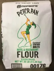 Peter Pan Extra Fancy Quality 25 lb Hotel & Restaurant Flour Bleached- Enriched