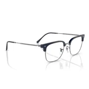 【RayBan】雷朋 木村拓哉同款 光學鏡框 眉框 方形框眼鏡 RX7216F 8210 53mm 藍/槍灰色