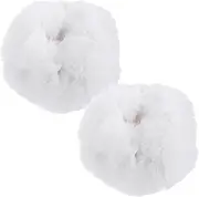 [MOKKHNB] 1pair Fluffy Wrist Cuffs for Cozy Windproof Hand Warmers Stylish Wrist Accessories for Women for Cold Season