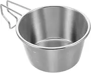 GANAZONO Camping Cookware Boiling Water Bowl Compact Stainless Steel Outdoor Bowl for Noodles Rice Soup