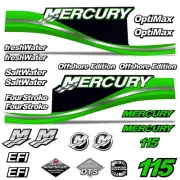 Mercury 115 Four 4 Stroke Decal Kit Outboard Engine Graphic Motor Stickers GREEN
