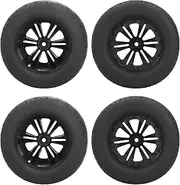 4pcs 1/10 Scale RC Car Tires 115mm Wheel Rim Rubber Treads Plastic Frame High Wear with Strong Grip for 1/10 RC Car Models