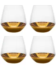 Barski European Handmade Lead-Free Crystalline Tumblers Set of 4