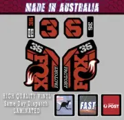 FOX style Factory 36 - 2021 Fork Decals Stickers soft red /grey/black Clearance