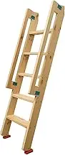 Wooden Bunk Bed Ladder, Home Replacement Ladder for Bunk Beds, with Handle and Non-Slip Rubber Feet, Suitable for Loft/Stairs/Upper Bunk/Camper/Dormitory