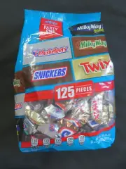 Mars Mini Candy Bars Snickers Twix Milky Way 3 Musketeers 35.24 Oz 125 Pieces !