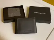PORSCHE DESIGN MEN'S SEAMLESS BLACK LEATHER TRIFOLD WALLET/BILLFOLD. NIB! UNUSED