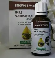 Brown & White Sandalwood Edible Oil 100% Veg - 25 ml Dr. Shalini ORIGINAL