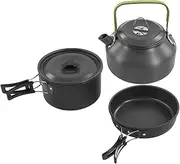 Haofy Camping Cookware Set, Camping Cooking Set Portable Outdoor Backpacking Small Pot Plate Teapot Combination for Outdoor Hiking Backpacking Picnic