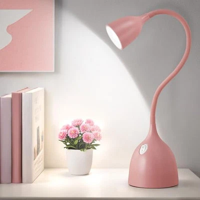 Gooseneck Desk Lamp 360° LED Flexible Reading Light Small Desk Lamps for Small