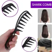 Hair Comb Wide Tooth Shark Detangler Curly Hair Hairdressing Massage Hair Brush
