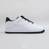 在飛比找Yahoo!奇摩拍賣優惠-NIKE AIR FORCE 1 AF1 白黑 全白黑底 鐵