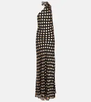 [Alexandra Miro] Alexandra Miro Ava one-shoulder maxi dress AU 12 gold