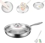 Titancore Titanium Hammered Pan Pro, Multifunctional Ultra-Durable Scratch-Resistant Non Stick, Titanium Pans for Cooking Non (10.23in)