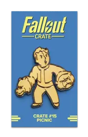 Fallout: Pin 2 Clip Brooch Gold With Arms D'Bear New