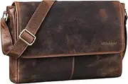 [STILORD] Oskar' Shoulder Bag Laptop Bag 15 Inch Genuine Leather Messenger Bag Business Vintage Look
